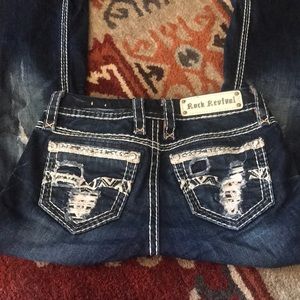 Rock revival, size 25 dark wash jeans